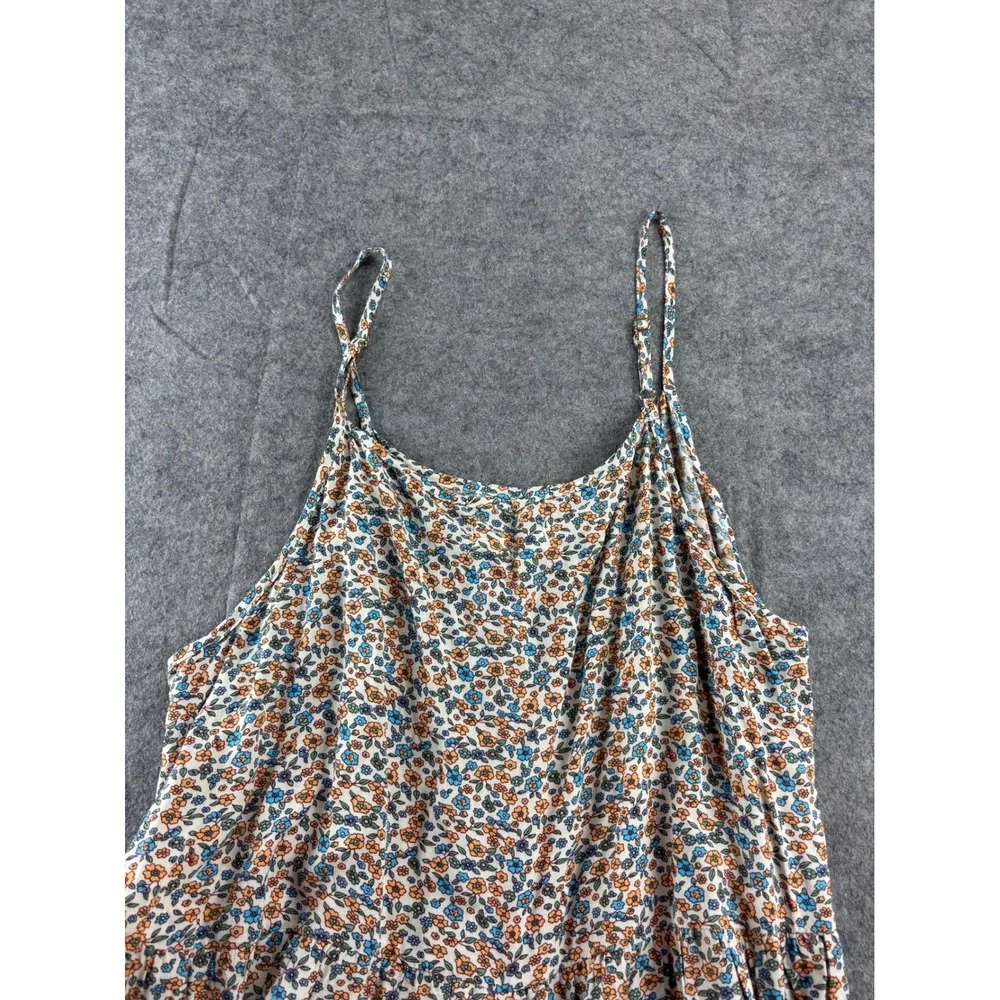 Natural Life Floral Wide Leg Jumpsuit Boho Tiered Flowy Womens L Boho Hippie